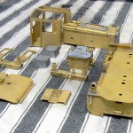 Köf 3, alle Teile nach dem Sandstrahlen