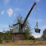 Fertiggestelltes Modell mit Kohlenhunt am Haken Fertiggestelltes Modell mit Kohlenhunt am Haken