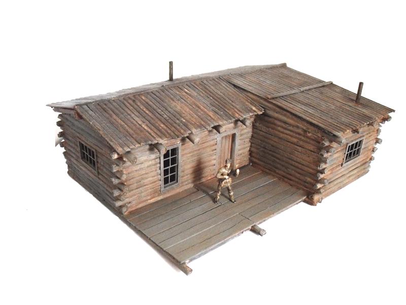 Blockhütten von Western Modellbau Spur Null Magazin