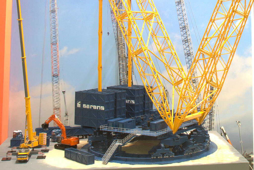 Der Sarens SGC-120 ist komplett in Container verladbar und weltweit verschiffbar.