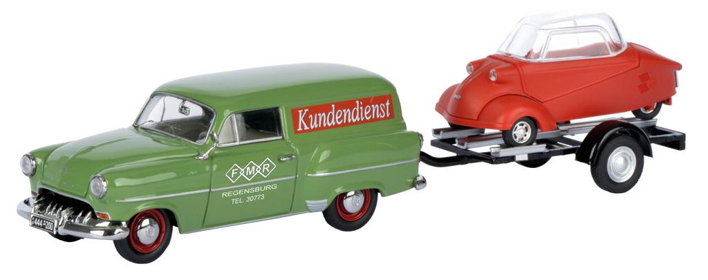 Opel Olympia Caravan mit Anhänger "Messerschmitt Service" / Art.-Nr. 450266700