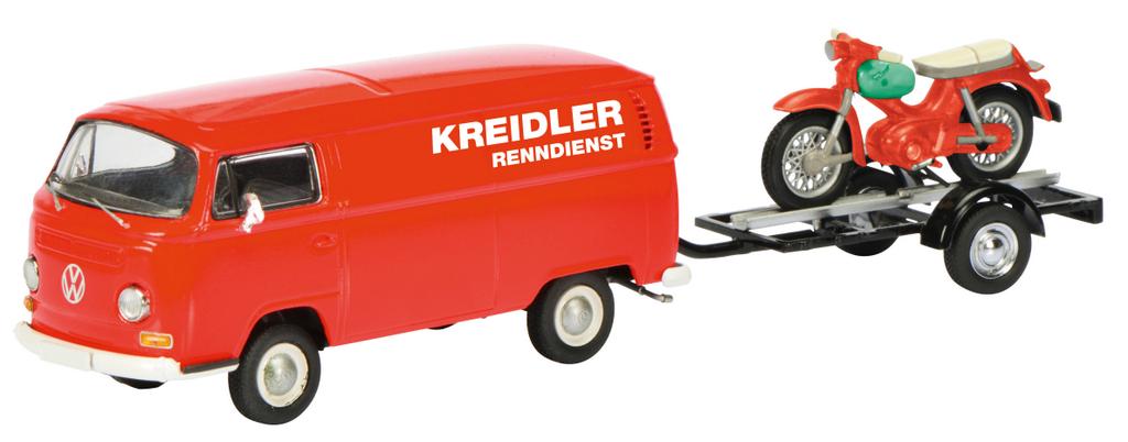VW T2a "Kreidler-Service" Kastenwagen mit Motorradanhänger und Kreidler Florett / Art.-Nr. 450334000