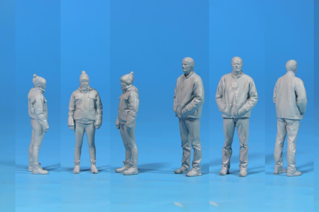 In 3D gescannte Figuren aus dem 3D Drucker