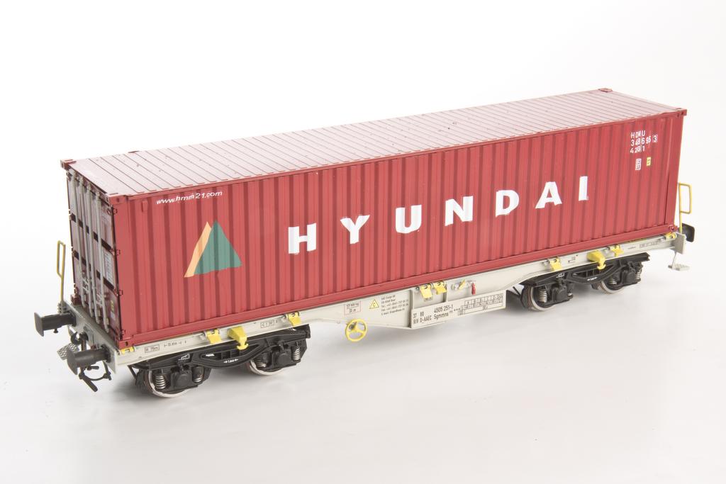 Containertragwagen mit Hyundai Container