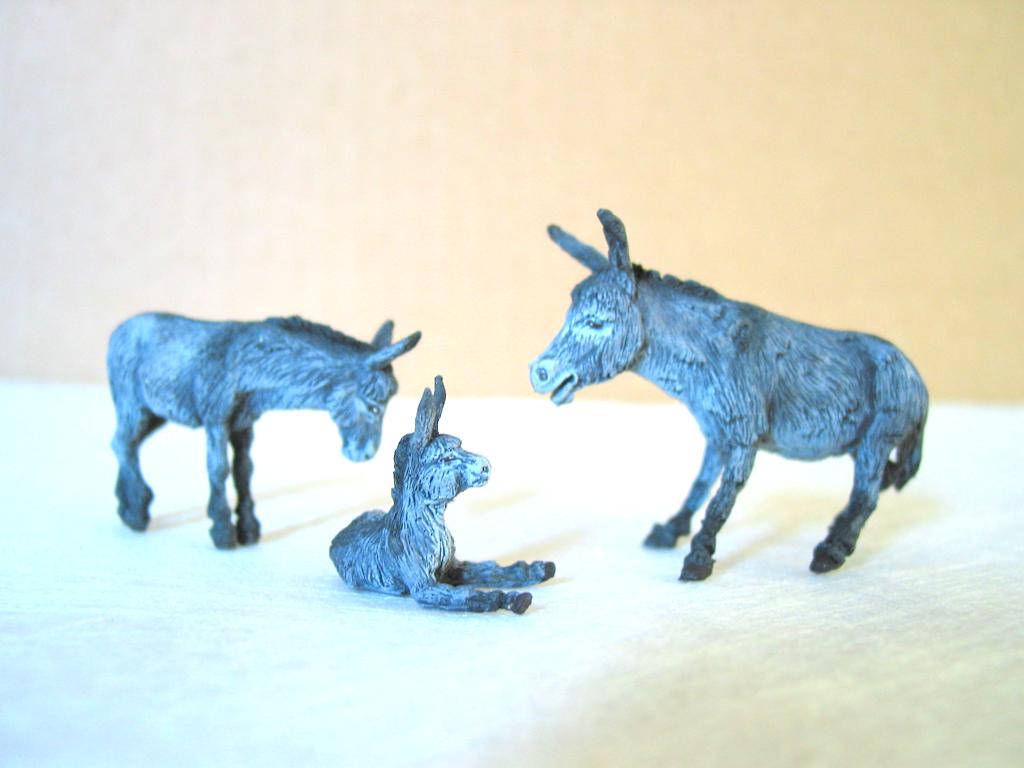 Neuheit: Drei Eselsfiguren