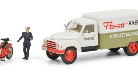 Hanomag L28 Kreidler mit Kreidler Florett und Fahrerfigur