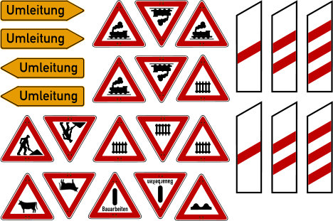 Verkehrszeichen Bogen B