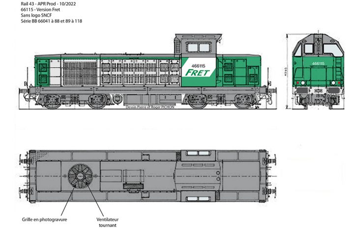 Französische Diesellok SNCF BB 66000 von Rail 43 Spur Null Magazin