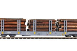 Bemo Drehgestellwagen Rp-w mit Holzladung
