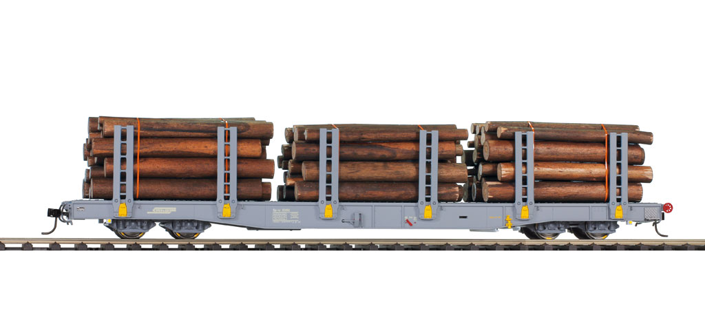 Bemo Drehgestellwagen Rp-w mit Holzladung