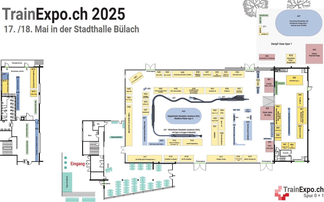 Hallenplan der TrainExpo 2025