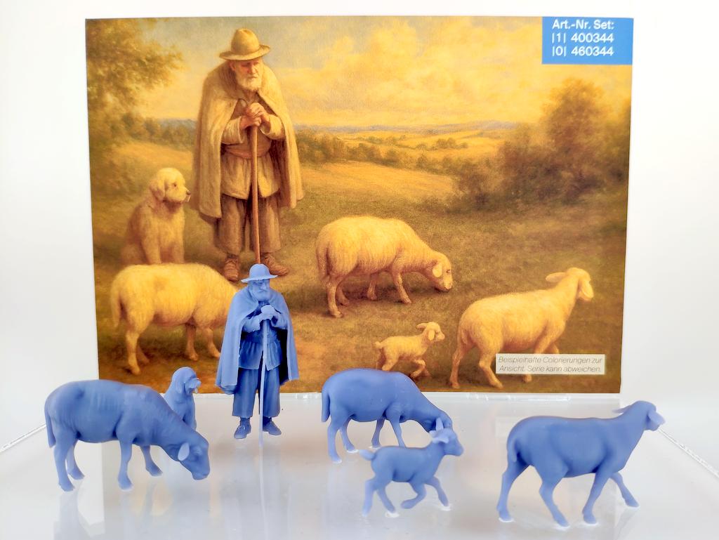 KM1 Figuren Schäfer und Herde
