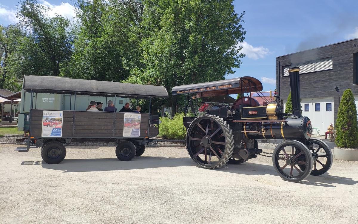 Dampfmobil beim Großbahntreffen 2026 am Wasserturm im E-Park in Lauingen