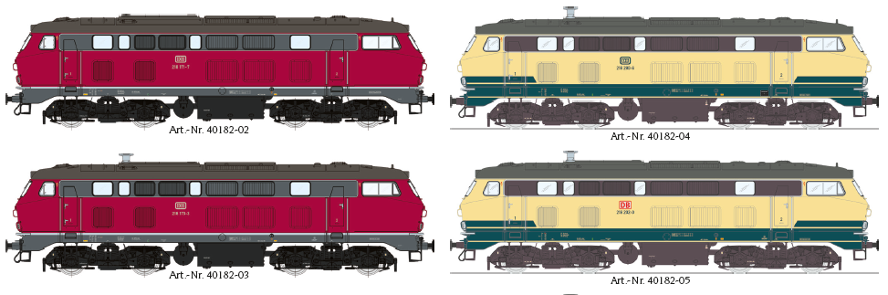 BR 218 Farbvarianten